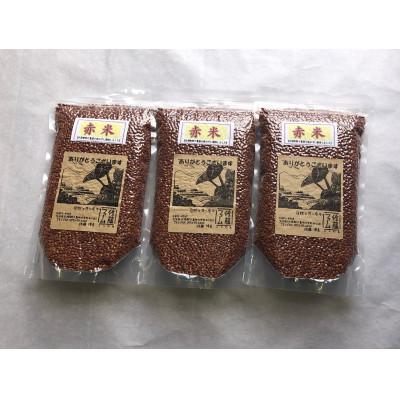 ふるさと納税 九重町 赤米(玄米) 700g×3個