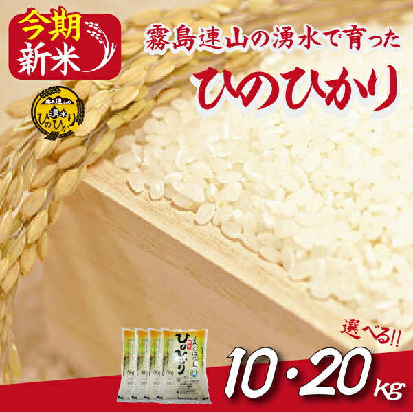 【ふるさと納税】【先行予約】令和7年産米 霧島連山の湧水ヒノヒカリ 10kg（国産 米 新米 令和7年新米 精米済み ヒノヒカリ）