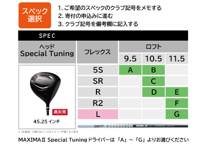 リョーマドライバー 高反発 「MAXIMA Ⅱ Special Tuning」（ マキシマ２ スペシャルチューニング） TourADシャフト リョーマゴルフ ゴルフクラブ 高反発