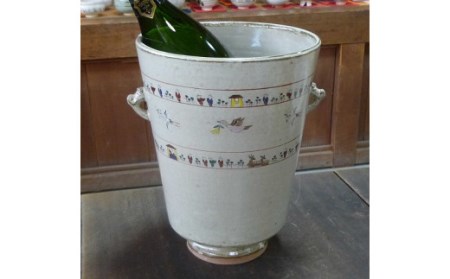奈良絵シャンパンクーラー 赤膚焼 シャンパン ワイン パーティー おしゃれ 文様 赤膚焼 シャンパン ワイン パーティー おしゃれ 文様 赤膚焼 シャンパン ワイン パーティー おしゃれ 文様 赤膚焼