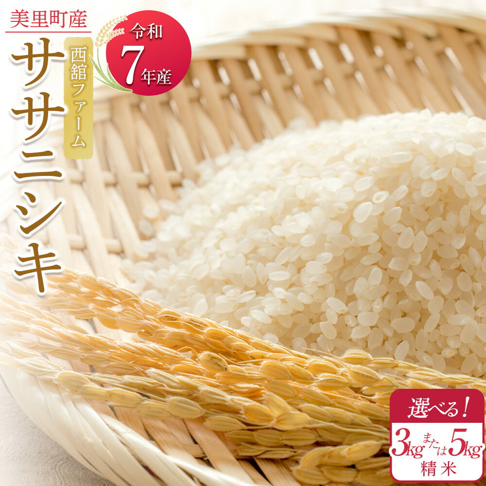 【ふるさと納税】【令和7年産】◆西舘ファーム　美里町産ササニシキ（精米）＜選べる 3kg ／ 5kg ＞【数量限定】　　