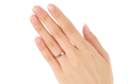 K18PG　地金キャタピラーデザインリング　R3938-R【サイズ：8号～20号（0.5号刻み対応可）】