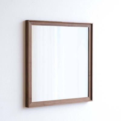 ふるさと納税 府中市 府中市の家具　ミラー　ヴァーレ　70*70　ウォールナット