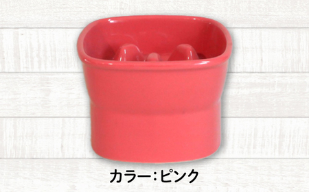 美濃焼　陶器製ペット用フードボウル【早食い防止 高台フードボウル(中/ピンク)pet110】【1427430】