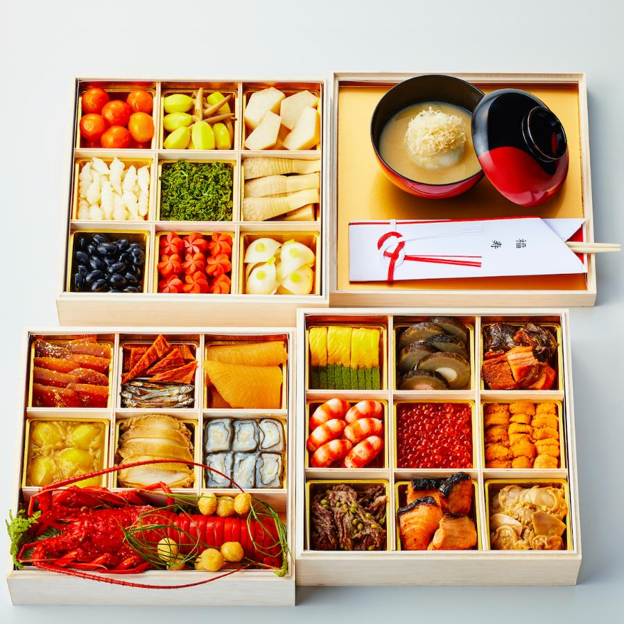＜祇園丸山＞特製三段おせち(京風白味噌雑煮付/冷蔵/6人前)【12月31日お届け】