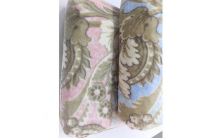 綿100%(毛羽部分) 綿マイヤー毛布 ピンク系 [0491]