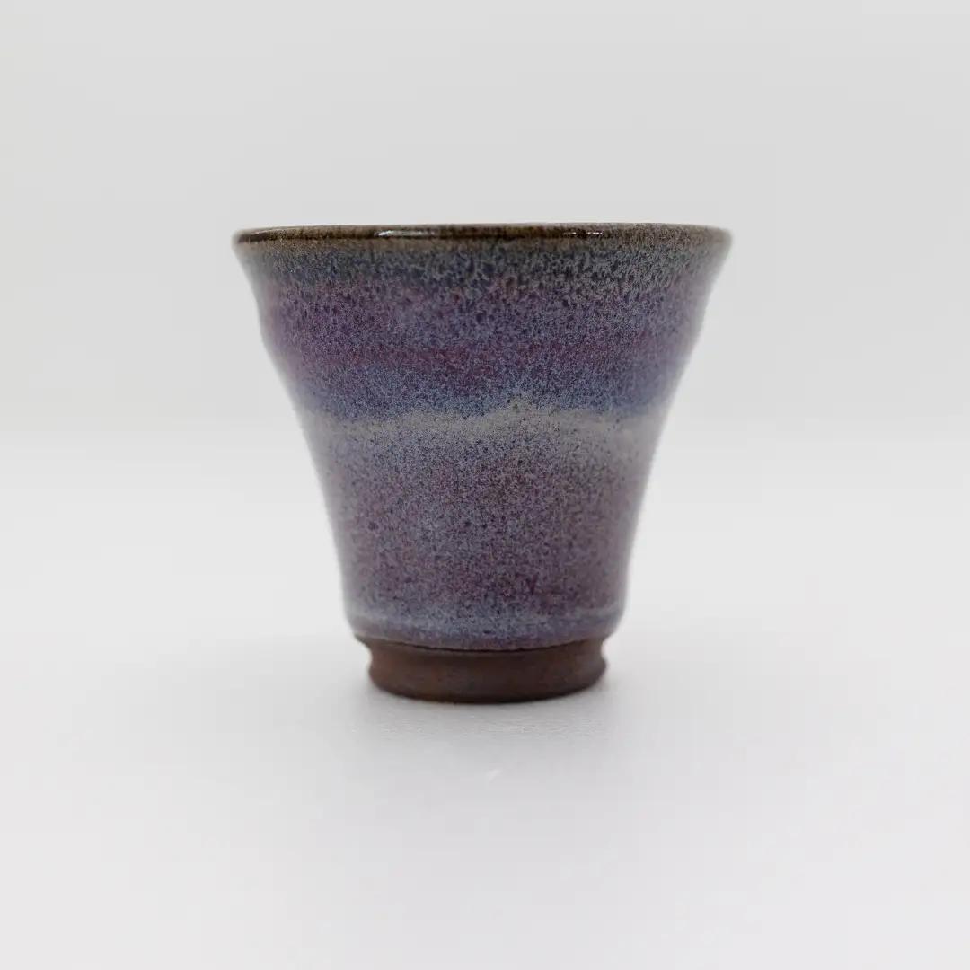 【 燿彩窯変紫焔釉 】 ぐい呑み （ 小野寺裕司 作 ） 径約6.6cm×高さ約6.0cm