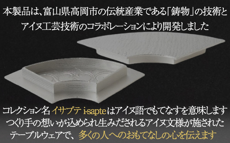 【二風谷アイヌクラフト】イサプテ～扇皿～サラニプ BRTA028