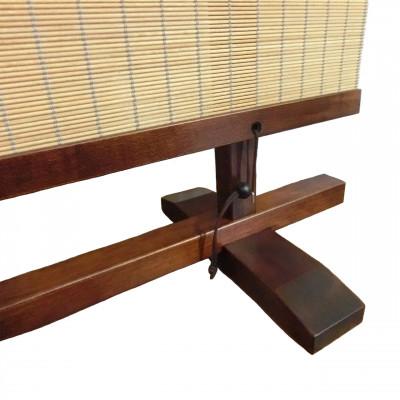 ふるさと納税 富田林市 土肥家具工芸の衝立 木簾116タイプ ブラウンxライトブラウン 無垢材のインテリア家具パーテーション |  | 03