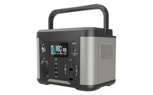 ポータブル電源300W／288Wh／80000mAh（3.6V換算）大容量リチウムイオンバッテリー　グレーとブラックのツートンカラー 141305_GD003
