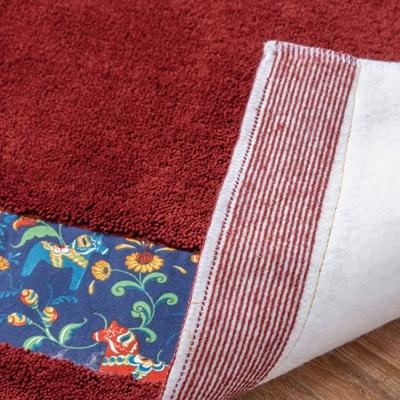 ふるさと納税 海南市 北欧の「幸せを運ぶ馬」ダーラヘスト柄のキッチンマット　グレー(縦50cm×横240cm) |  | 02