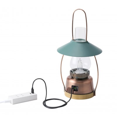 Bamboo ゆらめき・クラシコロッジランタン LED搭載で明るく充電式で防災にも　74175034【1693740】