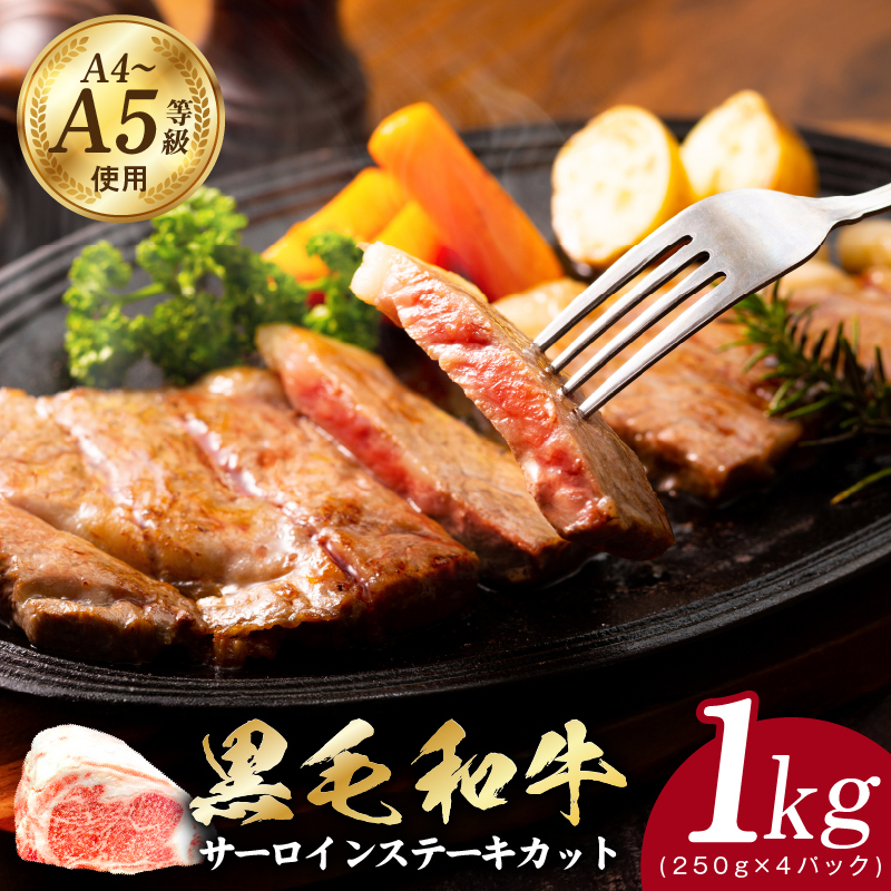 A5/A4ランク 黒毛和牛 サーロインステーキカット 合計1kg（250g×4P）【極味付け肉】 CFX0060