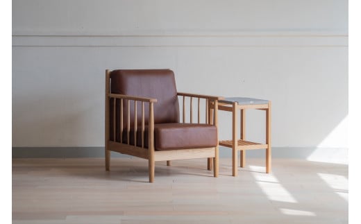 〈北の住まい設計社〉Spoke Sofa S & n'frame Side Table Stone _OA-1904/0720（スポークソファ＆エヌフレーム サイドテーブル）◆高島屋選定品◆【99000077】