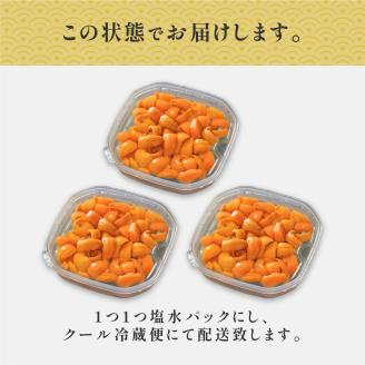 無添加 極上 エゾバフンウニ 塩水パック 300g 配送期間 B：10月下旬〜11月下旬迄　[mh-0466_b]