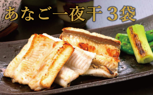 特製のタレに漬込み仕上げ　あなご一夜干し（3袋）【国産 魚介類 干物 冷凍】