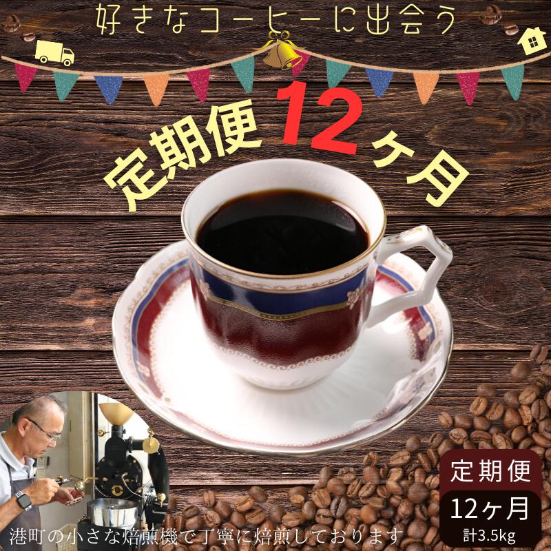 【ふるさと納税】 コーヒー 定期便 12回 計約3.5kg 粉 自家焙煎 定期便12ヶ月 毎月発送 コーヒー 珈琲 ドリップ 粉コーヒー コーヒー豆 挽き立て 焙煎仕立て 飲み比べ セット 高級豆 希少豆 飲料 コーヒー飲料 ギフト 贈答 お取り寄せ ふるさと納税 千葉県 銚子市 ティピカ