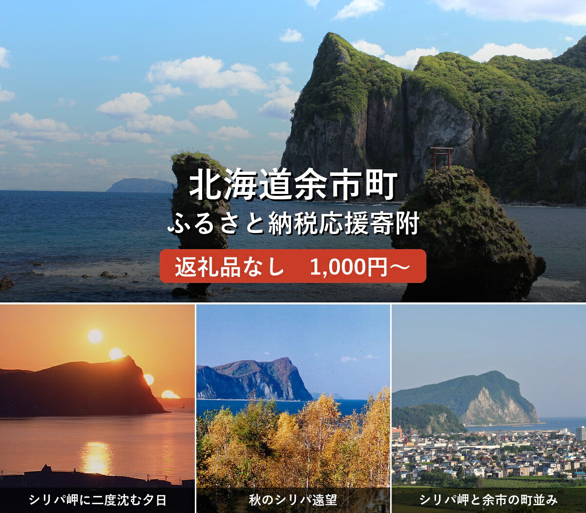 【ふるさと納税】【返礼品なし】北海道余市町への寄附 応援 支援 寄付のみ 返礼品なし