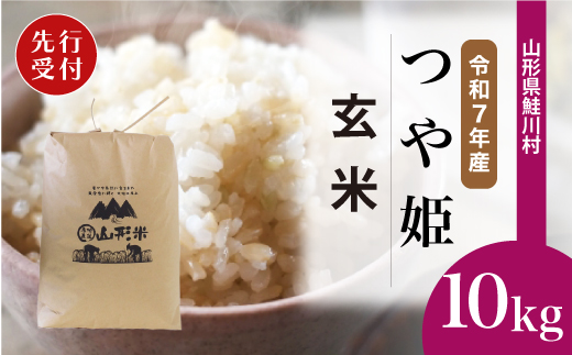 ＜令和7年産米先行受付＞ 山形県産 特別栽培米 つや姫 【玄米】 10kg （10kg×1袋） 配送時期指定できます！