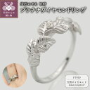 【ふるさと納税】 リング 指輪 ダイヤモンド ジュエリー レディース アクセサリー 0.02ct プラチナ950 天然メレダイヤモンド 白樺の葉 ギフト プレゼント ケース付 保証書付 k290-012