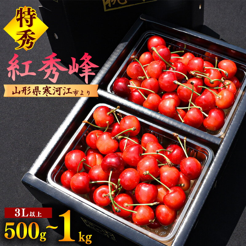 【ふるさと納税】 【先行予約】令和8年産 大粒3L以上 さくらんぼ 「紅秀峰」 特秀品 500g 〜 1kg（500g×2）2026年産 山形県産【2026年6月中旬頃〜7月上旬頃発送予定】 ※ 配送不可 沖縄・離島お取り寄せ 贈答 プレゼント フルーツ 果物 果実 くだもの サクランボ