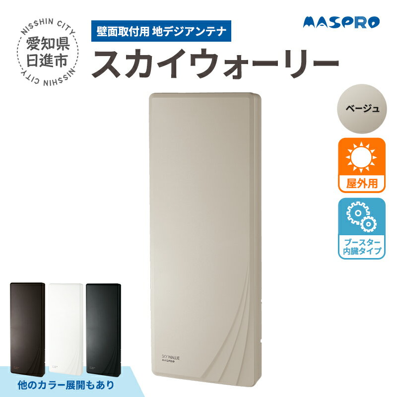 【ふるさと納税】地デジアンテナ スカイウォーリー 26素子相当 ブースター内蔵 ベージュ 電化製品 テレビ 壁面用 屋外