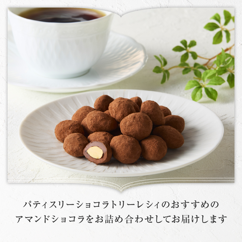 【パティスリーショコラトリーレシィ】アマンドショコラ【スイーツ 洋菓子 チョコレート ショコラ アーモンド 缶入り おしゃれ ギフト プレゼント 贈り物 贅沢 ご褒美】