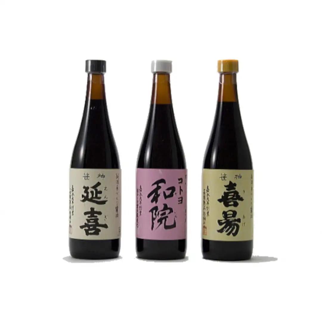 【老舗コトヨ醤油】4回定期便 「越後笹神たより」 720ml×3本 (3ヶ月毎×4回)  濃口 本醸造 万能 だし醤油 醤油 しょうゆ 杉桶 職人技 手作業 調味料 1C47045