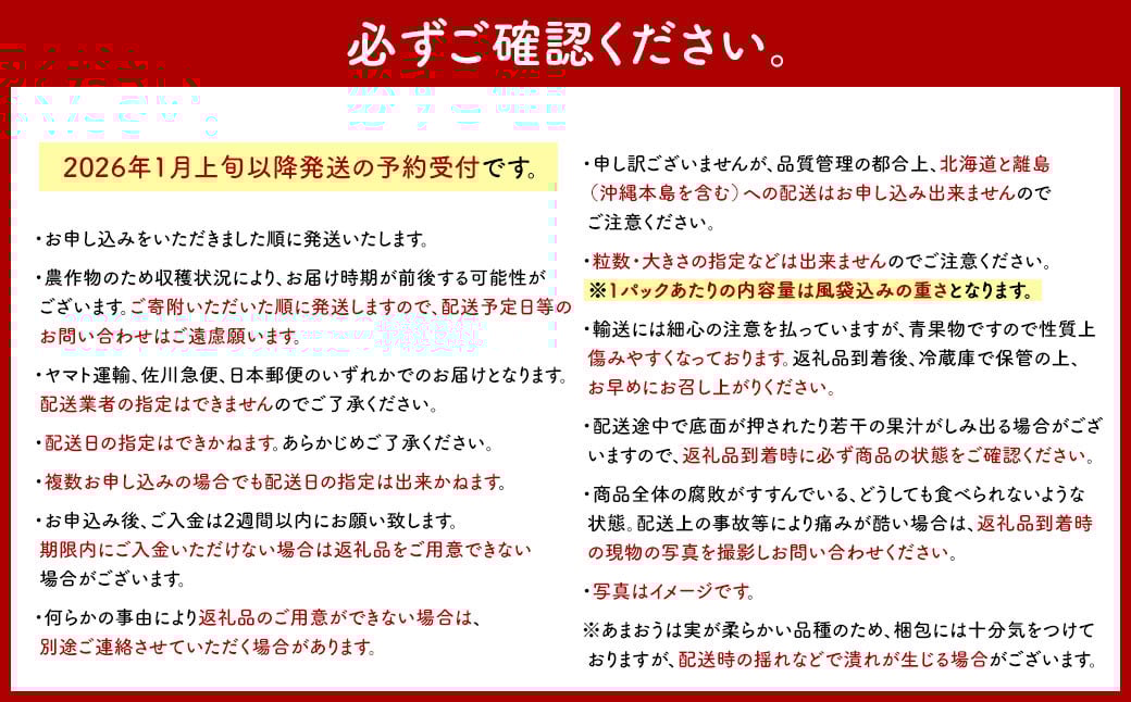 【2026年 2月発送】【アフター対応】特別栽培あまおう 約300g×4パック イチゴ 苺 いちご ※北海道・沖縄・離島配送不可