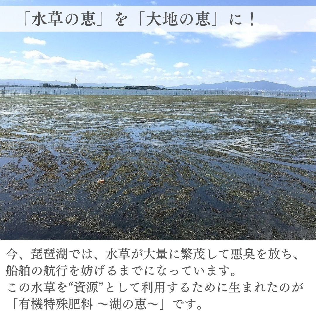 「水草の恵」を「大地の恵」に！大量に繁茂し、社会問題化している水草を有効活用するために生まれました！