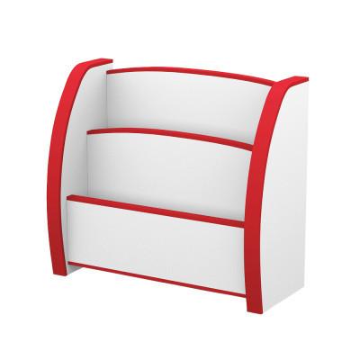 ふるさと納税 磐田市 知育家具シリーズ　えほんたて　50cm幅(レッド)　PS-50SR