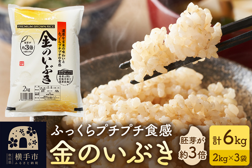 
            【玄米】令和6年産 金のいぶき 6kg（2kg×3袋）
          
