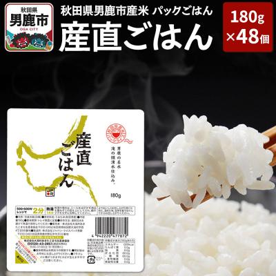 ふるさと納税 男鹿市 「産直ごはん」 秋田県産米 パックごはん 180g×48個 米 保存食|23_aks-014801