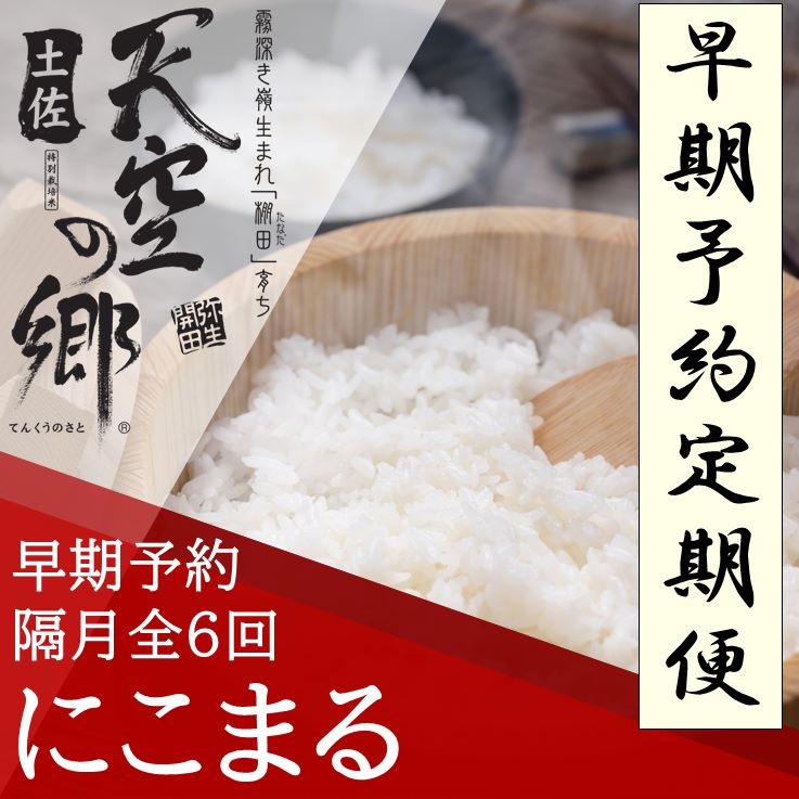 
            【新米定期便】令和7年産土佐天空の郷 にこまる 4kg 隔月お届け 全6回 2010年・2016年 お米日本一コンテスト inしずおか 特別最高金賞受賞の棚田米
          