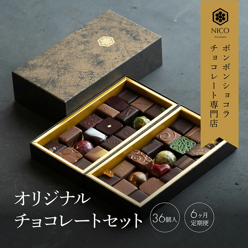【ふるさと納税】定期便 6ヶ月 チョコレート専門店のオリジナルボンボンショコラセット 36個入×6回配送 チョコレート 6回 お楽しみ
