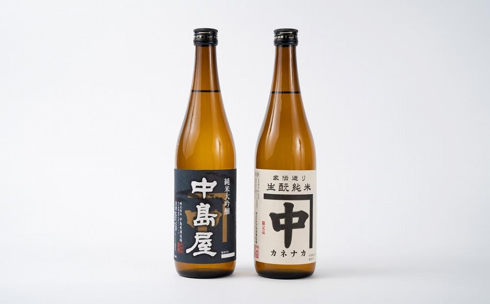 
            酒 日本酒 飲み比べ 2本 × 720ml ( カネナカ 生?純米 & 中島屋 純米大吟醸 ) 山口県 周南市産
          