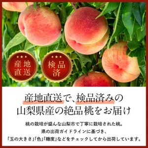 【山梨の絶品桃】山梨県山梨市産の桃 約2kg(5～6玉)【配送不可地域：離島・北海道・沖縄県・中国・四国・九州】【1638443】