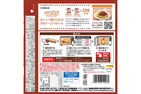 100kcal マイサイズ キーマカレー10食セット 【202_0001】