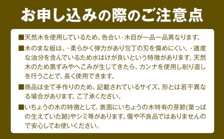 天然木のまな板 イチョウ 1枚 株式会社ウッドピア 《30日以内出荷(土日祝除く)》 まな板 木製 送料無料 徳島県 美馬市 料理 キッチン用品