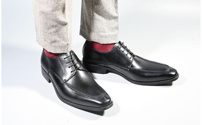 ビジネスシューズ　幅広　AS 580 BL【ブラック】25cm