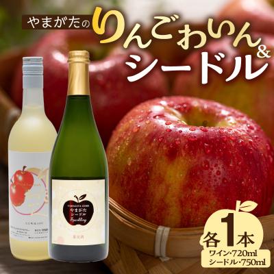 ふるさと納税 大江町 やまがたのりんごわいん&amp;シードルセット 計2本 061-004