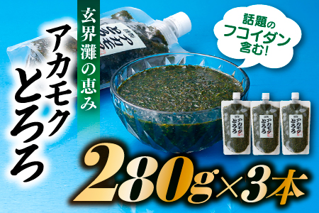 AC405.話題のフコイダン含む！玄界灘の恵みアカモクとろろ（280g×3本）