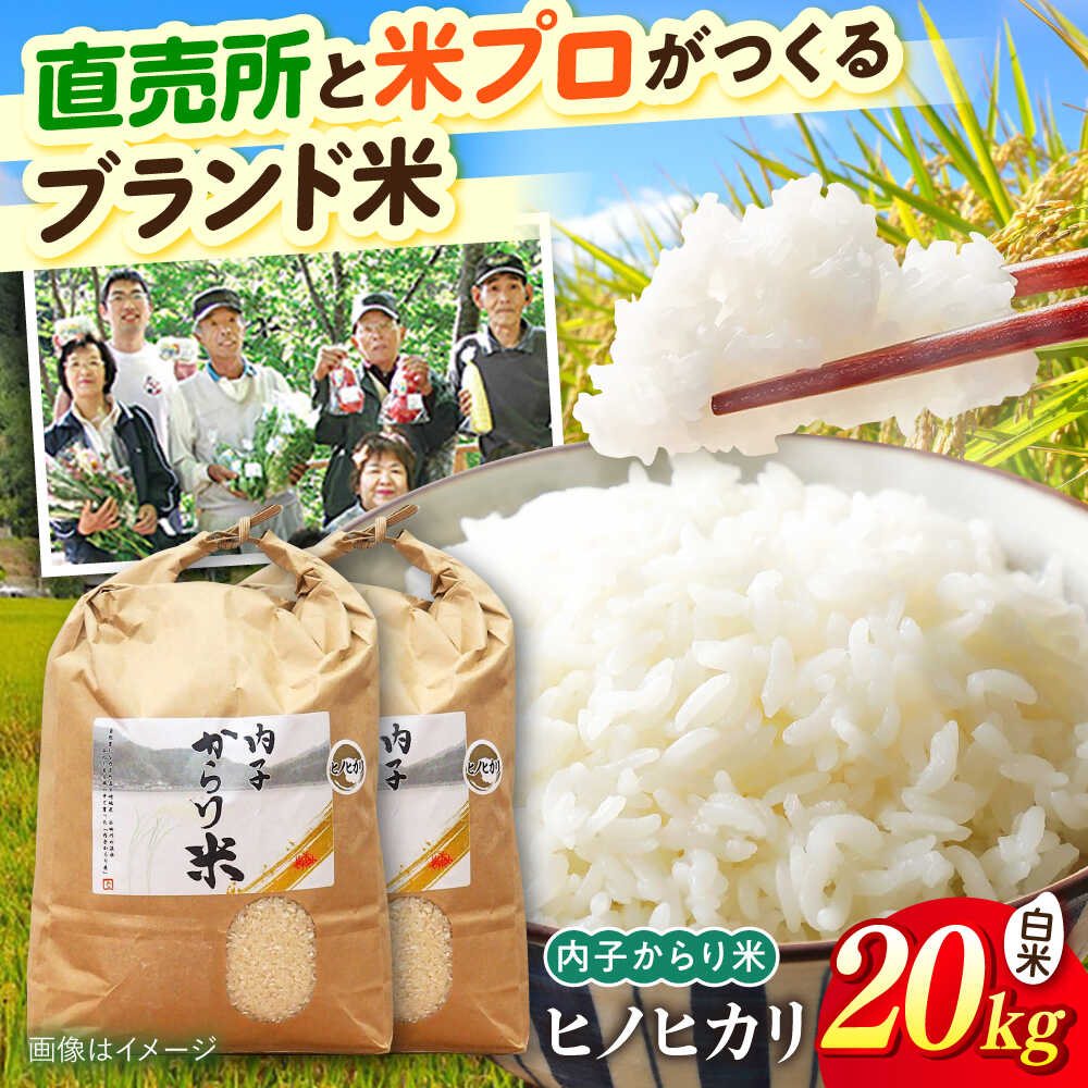 【ふるさと納税】内子からり米 令和7年産ヒノヒカリ 20kg（精米10kg×2袋）／ お米 こめ 白米 精米 食品 令和7年度 ヒノヒカリ 送料無料【株式会社内子フレッシュパークからり】[BKAD093] 70000 70000円 7万 7万円