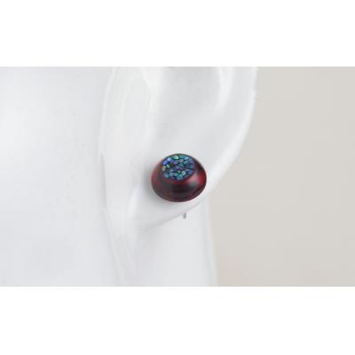 ふるさと納税 京都市 【嵯峩螺鈿野村】ルビーレッドアンバー フラグメントピアス|京都 老舗 伝統工芸 漆器 ジュエリー |  | 02