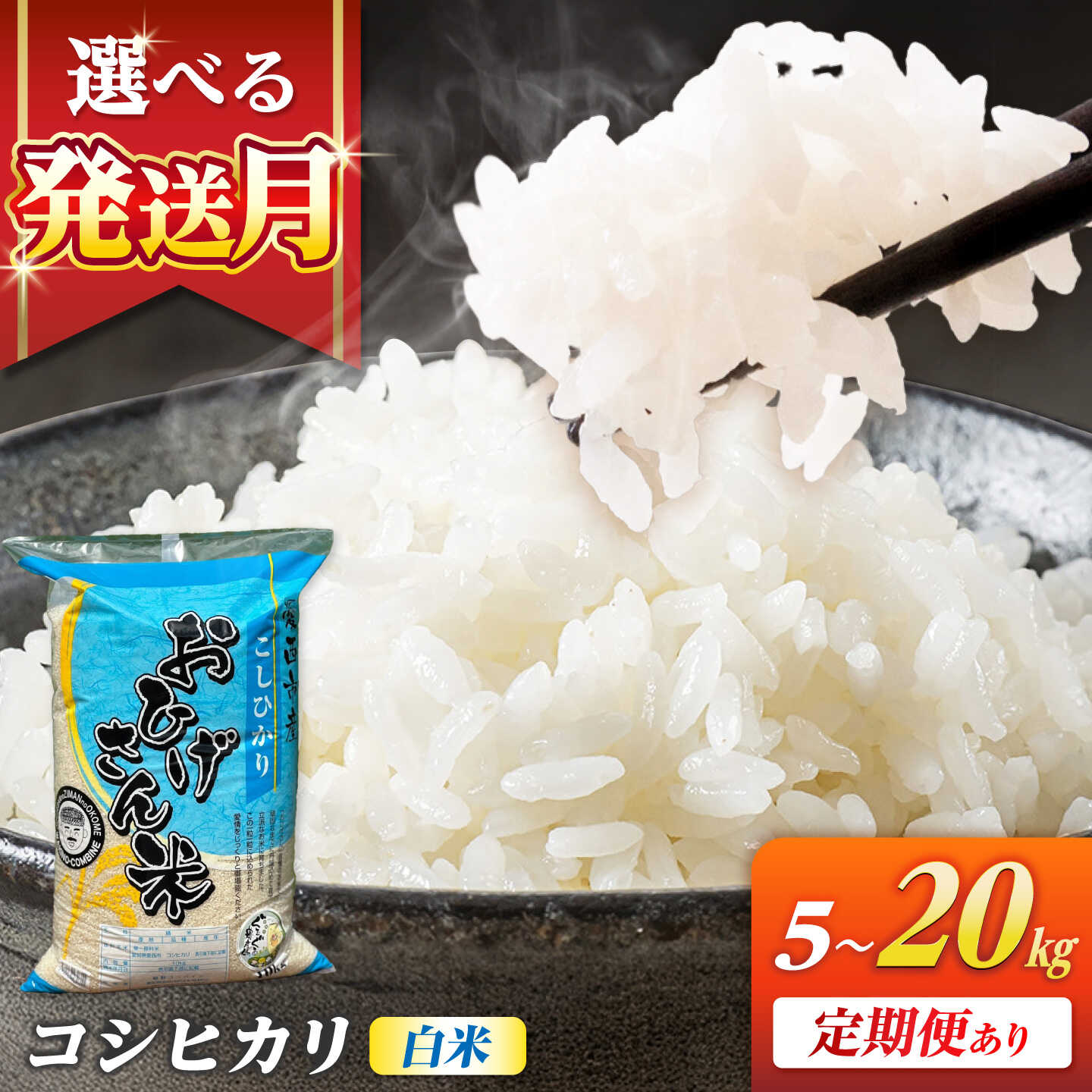 【ふるさと納税】＼選べる内容量・発送月・回数／令和7年度産 愛知県 コシヒカリ 5kg 10kg 20kg 選べる発送月 選べる回数 1回 3回 ブランド米 銘柄米 精米 白米 米 お米 こめ コメ ご飯 ごはん 小分け 定期便 先行予約 愛西市/脇野コンバイン[AECP021]