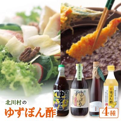 ふるさと納税 北川村 きたがわのゆずぽん酢(4種)