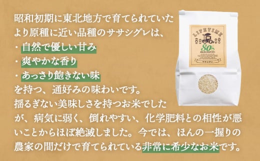 米 ササシグレ 白米 9kg 農薬不使用 化学肥料不使用 ささし