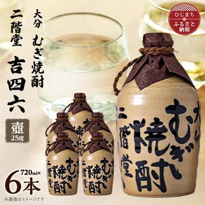 ふるさと納税 日出町 大分むぎ焼酎　二階堂吉四六つぼ25度(720ml)6本セット