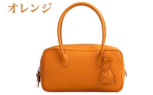 ハンドバッグ オレンジ【1289-GMS】｜革製品 レザー 国産 [1048]