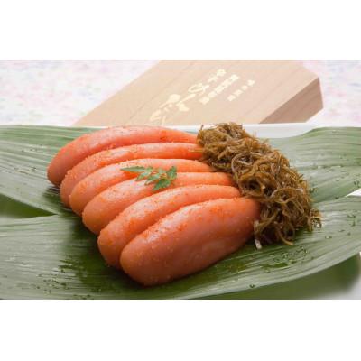 ふるさと納税 太宰府市 博多 味の筑前 昆布漬辛子明太子400g 無着色 昆布付 木目箱(太宰府市) |  | 01